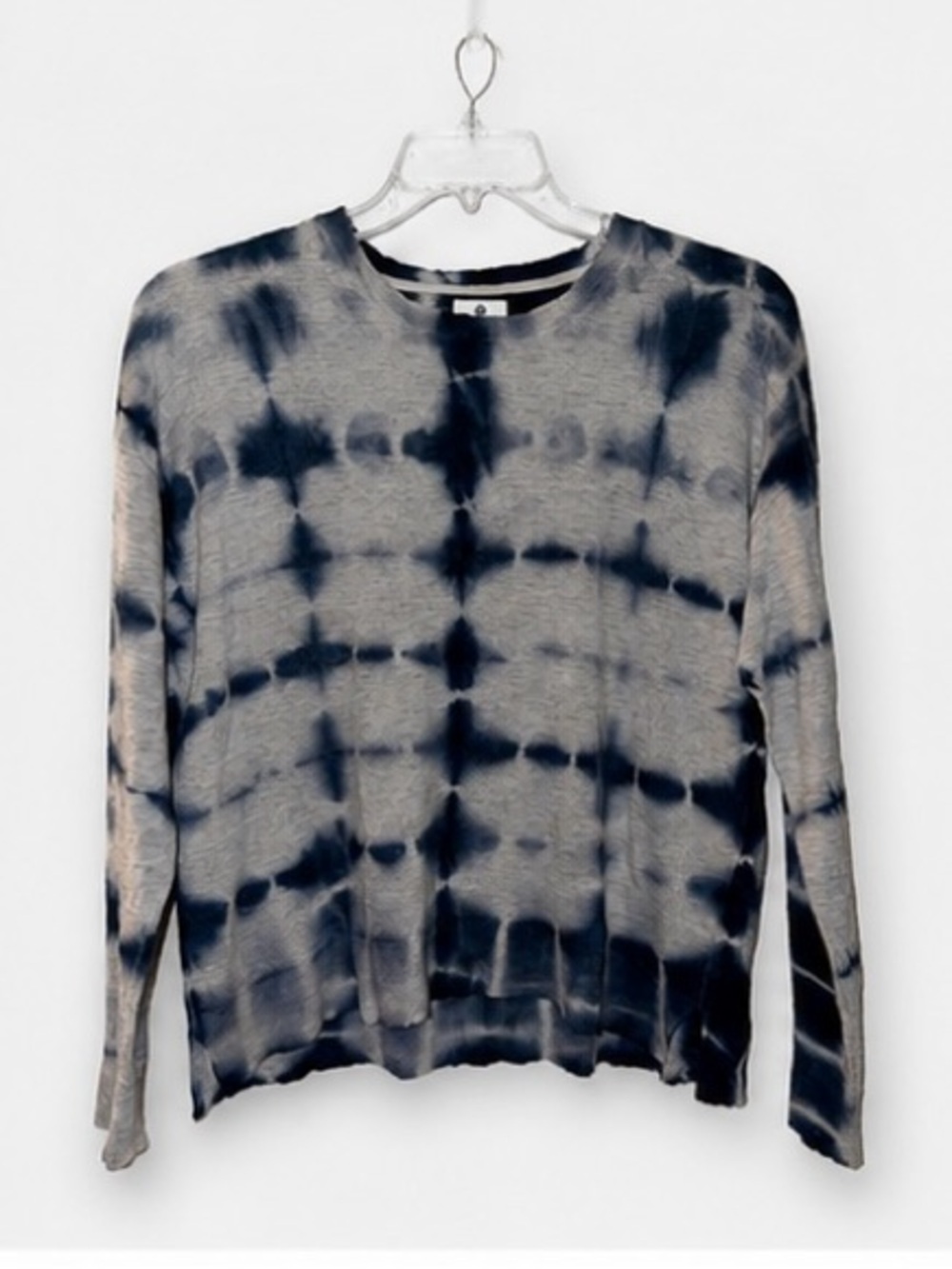 Pristine Sundry Navy Tie Dye Merino Wool Cashmere Blend Lightweight Sweater 2